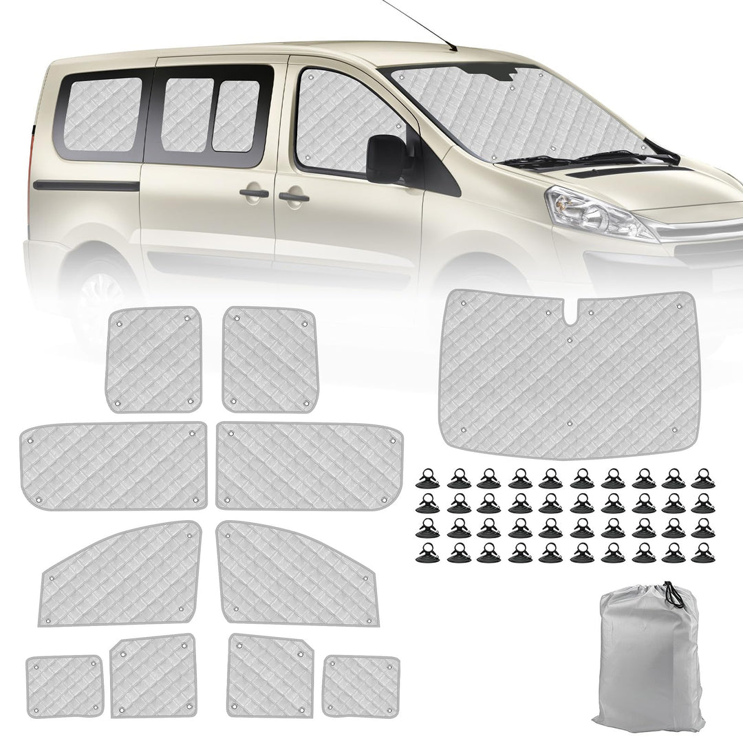 Thermomatte Fahrerhaus Innen Kompatibel mit Citroen Dispatch 2006-2016, 11PCS SWB Faltbare Isolierte