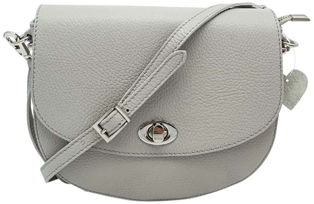 Puccio Pucci Womens TRLBC100078 Ledertasche, Hellgrau