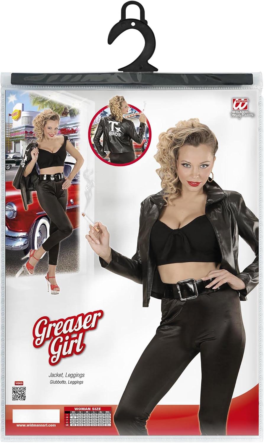 WIDMANN 97373 COSTUME GREASER GIRL SANDY NERA L #9737, L