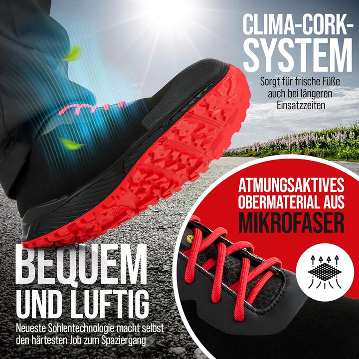 KRÄHE Black Crow S3 ESD SRC Sicherheitshalbschuh Blau I Arbeitsschuh & Sicherheitsschuh für Herren 3