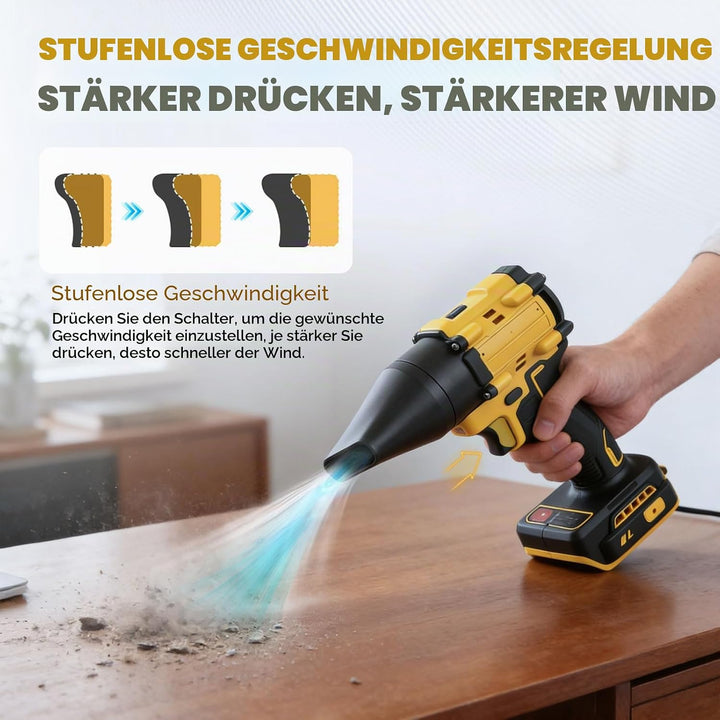 Akku-Staubwedelgebläse für Dewalt 18/20V, 2 in 1 Handstaubsauger Bürstenloser Laubbläser 85000 U/min