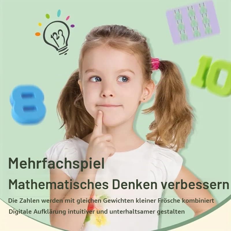 Montessori Mathematik-Spielzeug, Mathematik, Lernspielzeug, Math-Spielzeug, Frosch, Mathblock, Digit