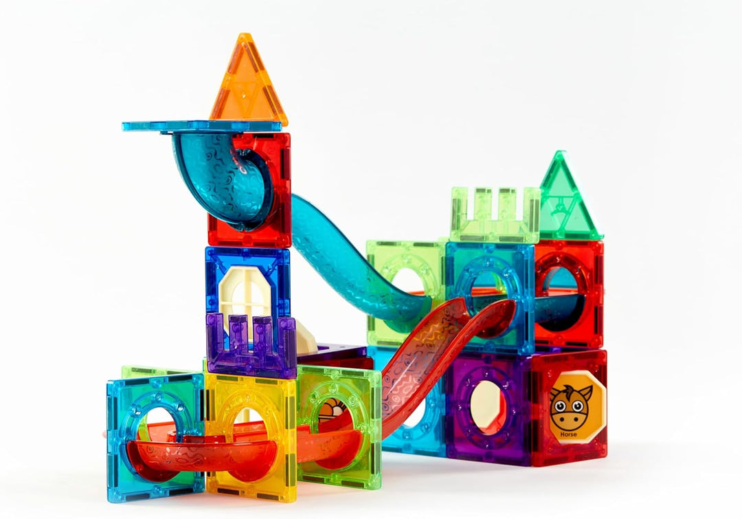 102 Pcs Magnetische Bausteine Spielzeug, Magnetisches Bauspielzeug, Puzzle Baustein Spielzeug, Magne