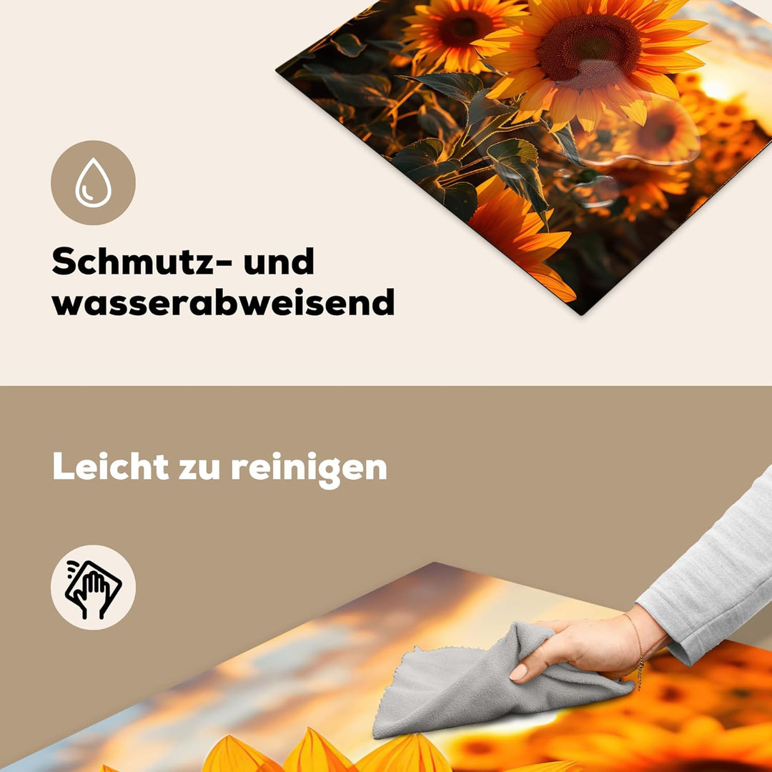 KitchenYeah© Herdabdeckplatte Einteilig Ceranfeld Abdeckplatte Küche Deko Ceranfeldabdeckung Herdabd