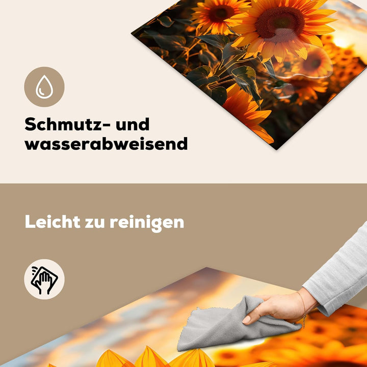 KitchenYeah© Herdabdeckplatte Einteilig Ceranfeld Abdeckplatte Küche Deko Ceranfeldabdeckung Herdabd