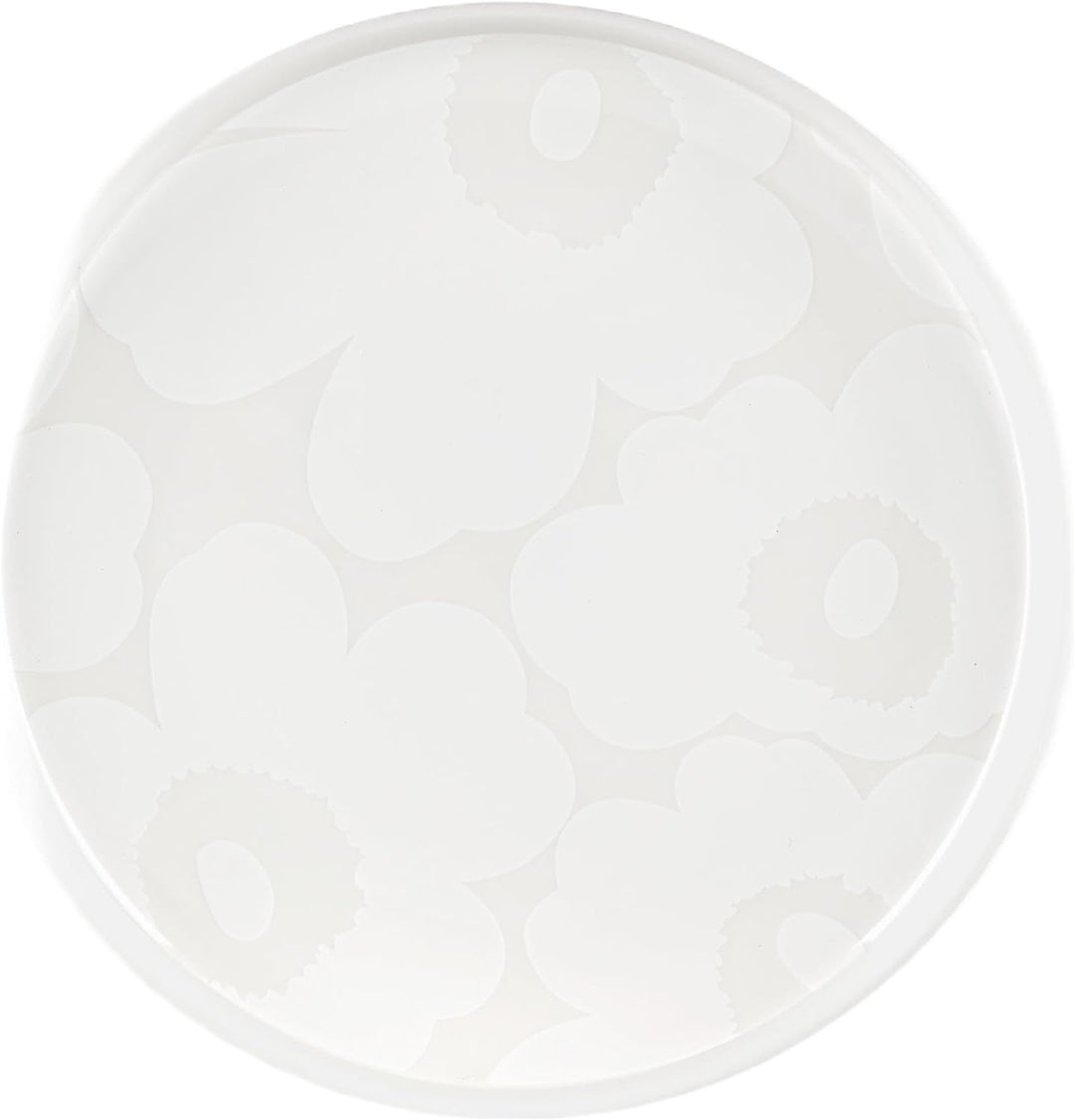 Marimekko Oiva Unikko Steingut, 20,3 cm, Weiss Plate (8") Weiss, Plate (8") Weiss