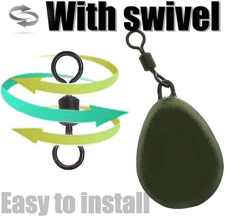 Croch Karpfen Zubehöre Set 10 Stück 4 Verschiedene Grösse mit Wirbel zum karpfenangeln