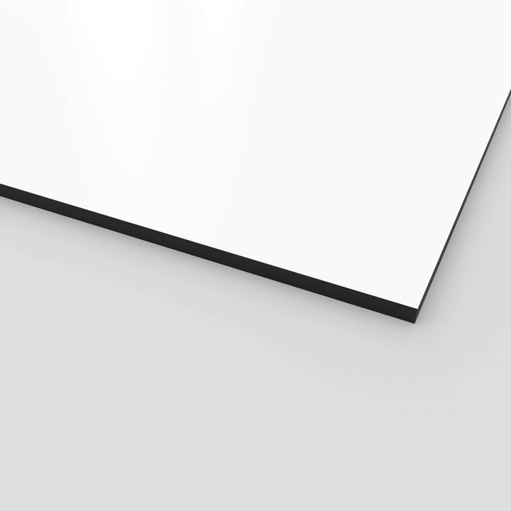 HPL Platten 30x70cm Vollkernplatten für Aussen und Innenbereich, 6mm dick, Weiss RAL9016 Weiss / 6mm