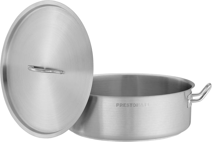TECHNICA PRESTONA Topf Induktion 7 l – Kochtopf aus Edelstahl ⌀300 mm mit Deckel – Dreischichtboden