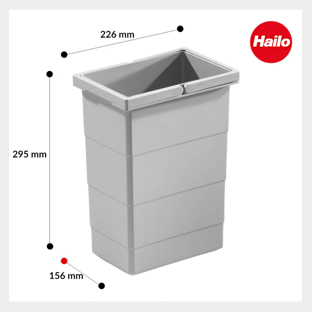 Hailo 8 L Inneneimer | Ersatz-Abfalleimer für Rondo, Allegro, Raumspar-Tandem Abfallsammler | Kunsts