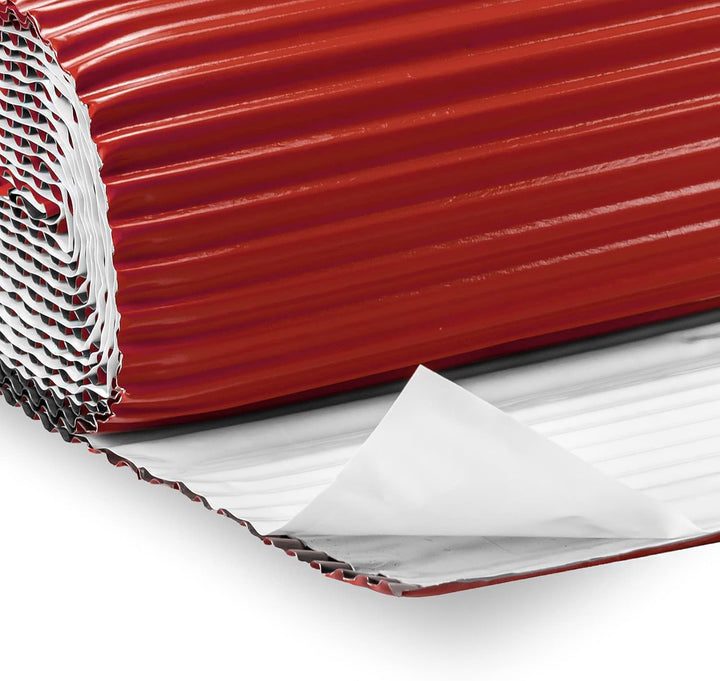Seiletech.de Blei geriffelte Kaminanschlussband – 300mm – 35m – 7 x 5m – Kastanie RAL 8012 – selbstk