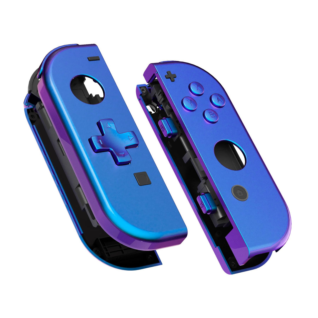 eXtremeRate NS Joycon Hülle & Buttons, DIY-Ersatz Gehäuse D-Pad Ver. Case Grips & Knöpfe Skin Shell