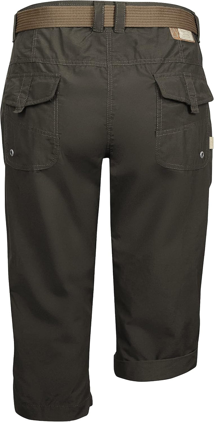 G.I.G.A. DX Damen Casual Caprihose mit Gürtel/Kurze Hose Gs 35 Wmn Pnts 36 Dunkelstein, 36 Dunkelste