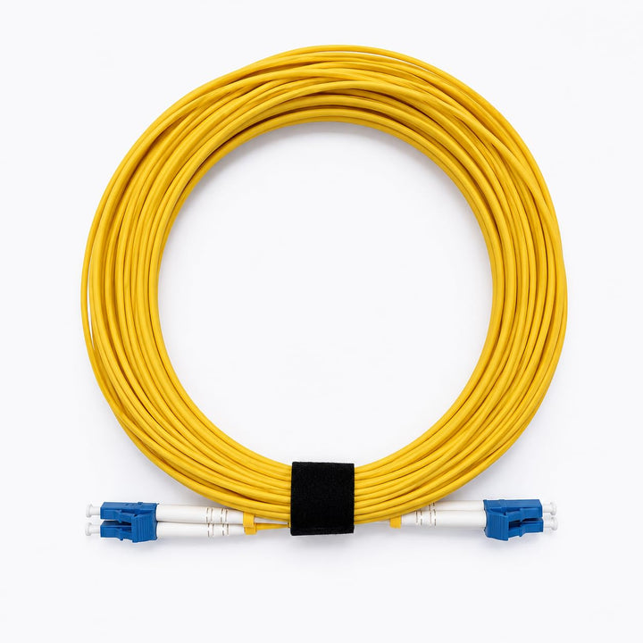 Elfcam® - LWL Glasfaser-Kabel LC/UPC auf LC/UPC Stecker, Duplex Singlemode 9/125μm OS2 Patchkabel, L
