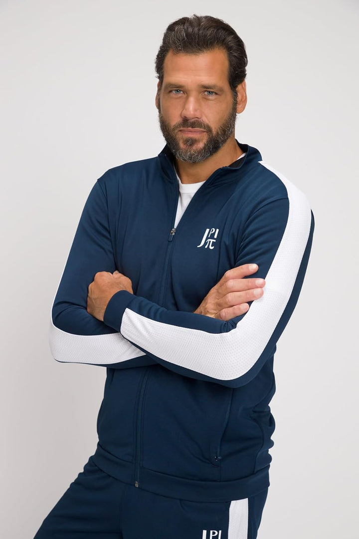 JP 1880 Herren grosse Grössen Übergrössen Menswear L-8XL Jay-PI Trainingsjacke, Fitness, Stehkragen,