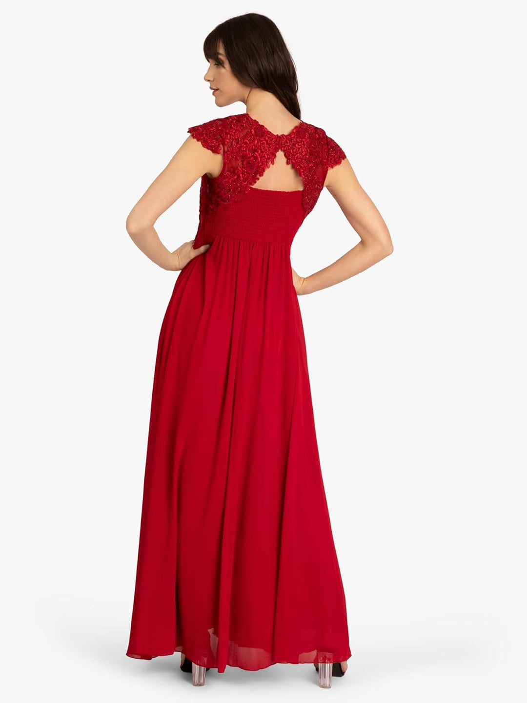 ApartFashion Damen Abendkleider Dress S Bordeaux, S Bordeaux