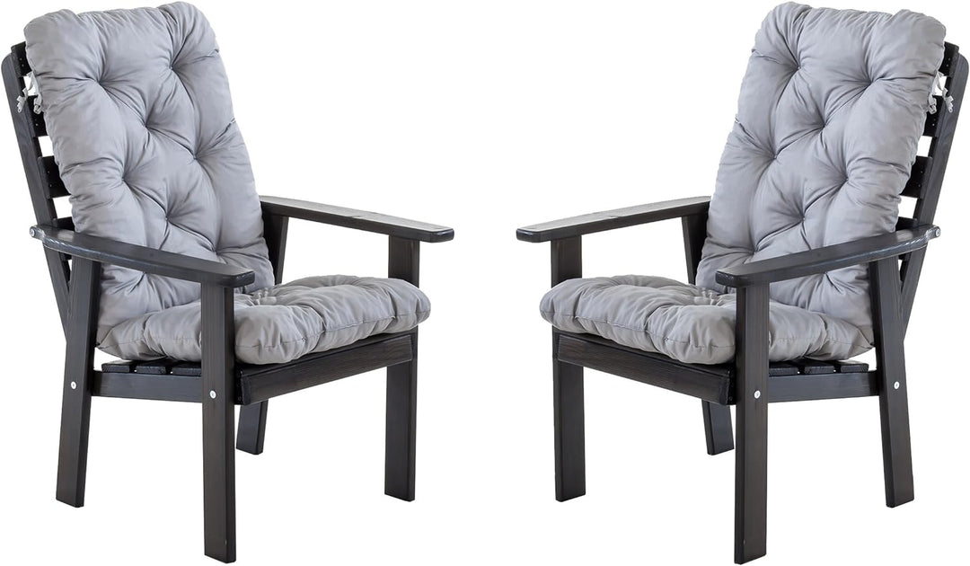 Chicreat Set mit 2 Hochlehnersesseln, 120 x 50 x 8 cm, Dunkelgrau 2er-Set, 120x50x8 cm Dunkelgrau, 2