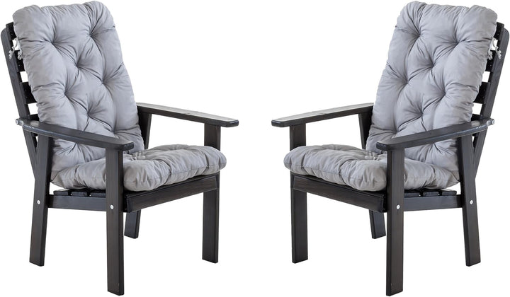 Chicreat Set mit 2 Hochlehnersesseln, 120 x 50 x 8 cm, Dunkelgrau 2er-Set, 120x50x8 cm Dunkelgrau, 2