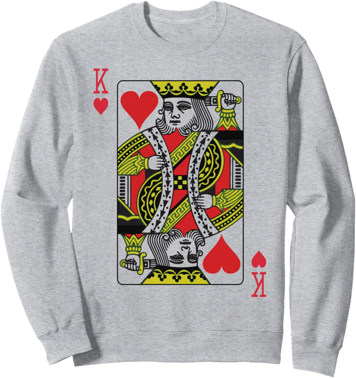 HERZKÖNIG KING Fasching Karneval Kostüm Spielkarte Sweatshirt