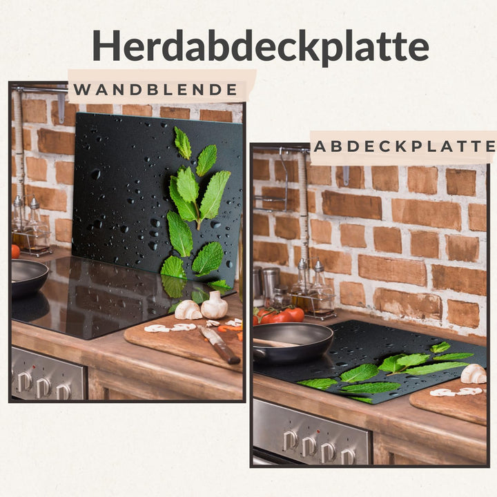 TMK ArtDeko Herdabdeckplatte 1 Teilig 60x52 cm - Spritzschutz Herdabdeckung – Herdschutz aus Sicherh