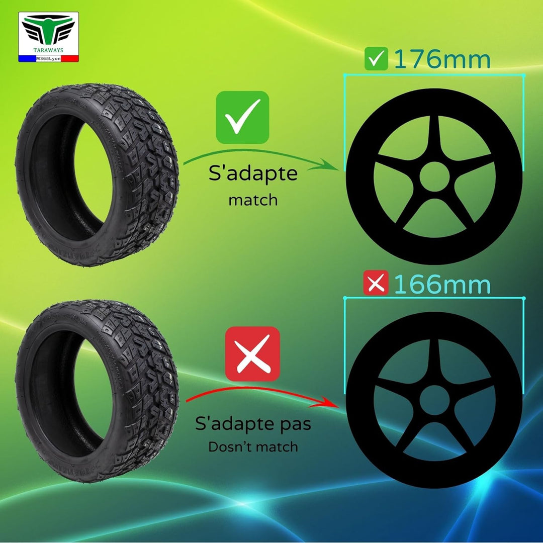 85/65-6.5 Reifen für Elektro-Scooter Kugoo G Booster - G2 pro - Air Rise 800w E-road Gigawatt - E-ro