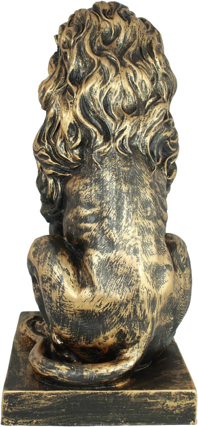 colourliving Löwe Skulptur Löwenstatue Deko Löwe Garten Gartenfigur Löwe sitzend