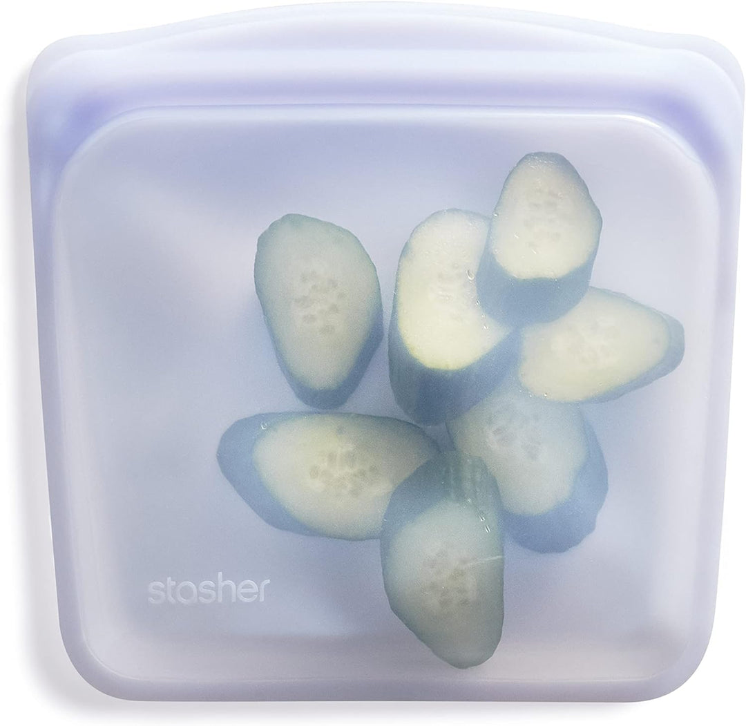 Stasher Bag Premium Silikonbeutel wiederverwendbar für Lebensmittel, Sandwich Bag, Lavendel, Dauerha