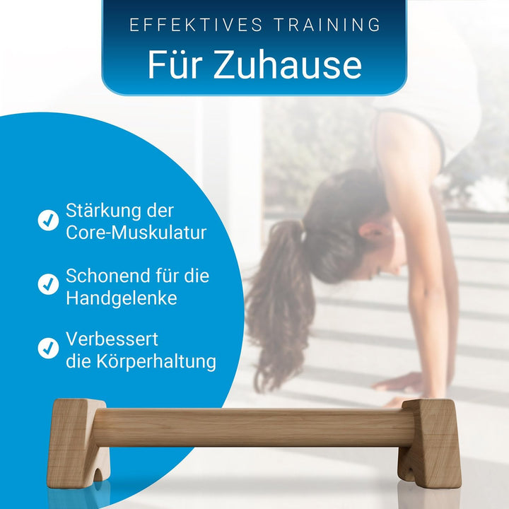 ArtSport Liegestützgriffe aus Holz - Calisthenics, Parallettes, Liegestütz Barren, Indoor & Outdoor,