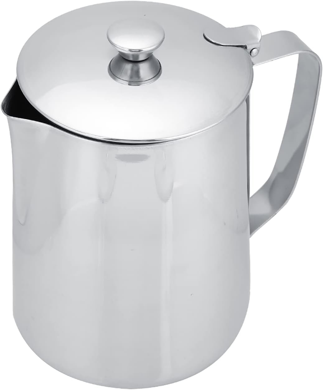 Edelstahl Krug Mit Deckel 1500,Aufschäumkrug,Edelstahl Kaffeetasse Becher Milchaufschäumkrug Krug Ka