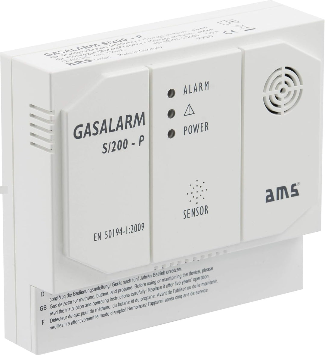 Gasmelder Gasalarm S/200-P mit zusätzlichen Schaltausgang