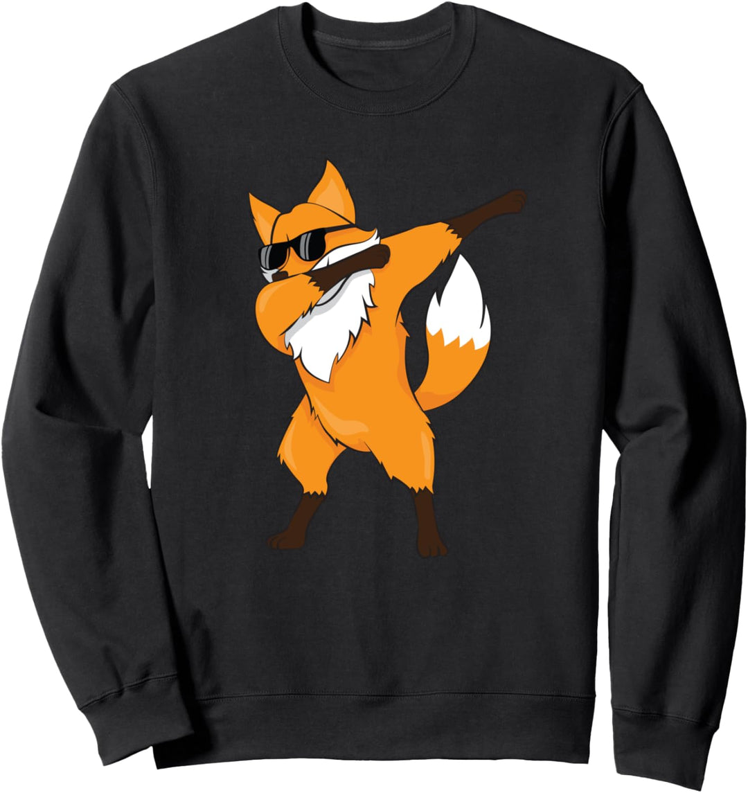 Dabbing Fox Dab Funny Gift idea for men women kids cute Sweatshirt
