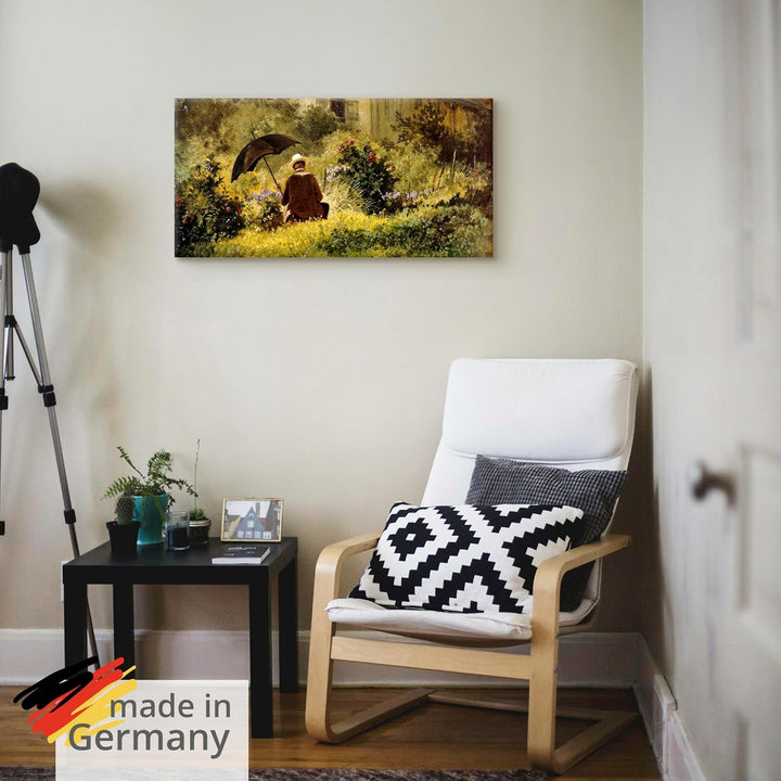 ARTland Leinwandbilder Wandbild Bild auf Leinwand 100x50 cm Wanddeko Natur Pflanzen Gräser Sträucher