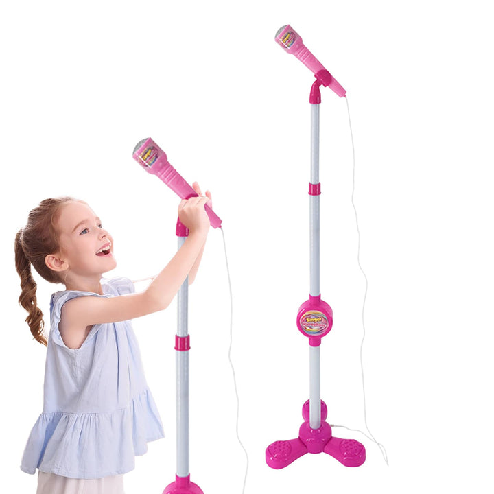 Karaoke-Spielzeug Mit Ständer Kinder Mikrofonständer Bunte Singmaschine Ohne Batterie Anschliessbare