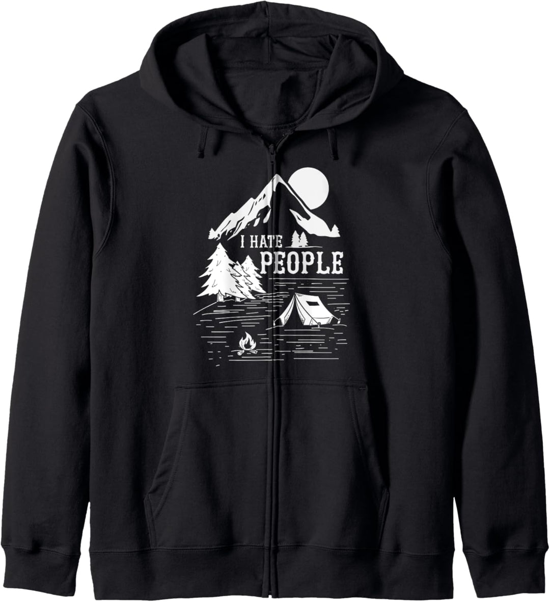 I Hate People Funny Camping Vacation Kapuzenjacke