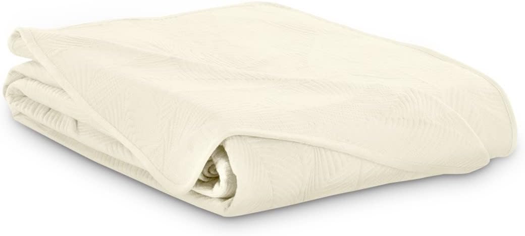 AmeliaHome Tagesdecke 170x210 cm gestrickt Velvet Samt Palsha Creme Palsha Creme 170x210 cm, Palsha