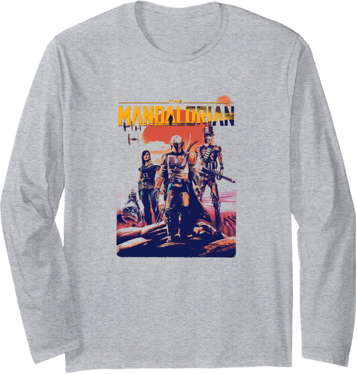 Star Wars The Mandalorian Saga Continues Langarmshirt