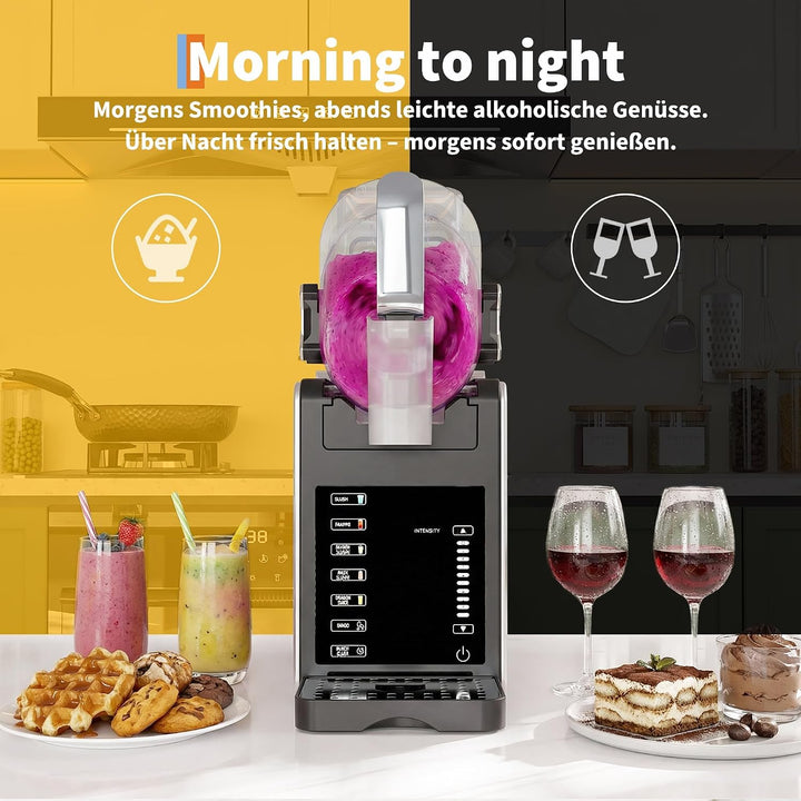 Slush-Eismaschine 1,9 L (64 oz) – Frozen-Drink-Maker mit 5 Programmen + 6 Presets, Selbstreinigung,