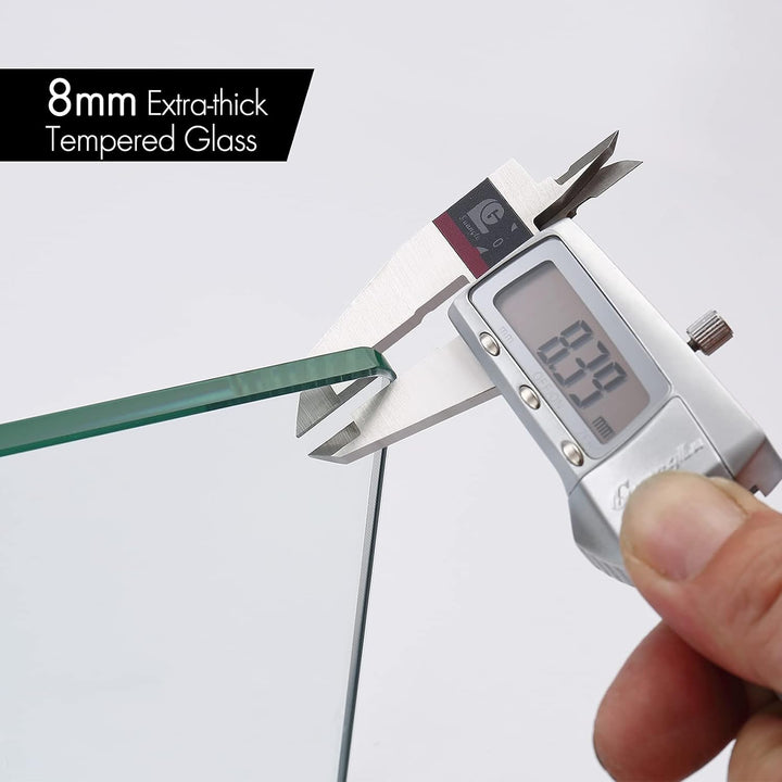 KES Duschablage Duschregal Glasablage Dusche Glas Ablage 8mm Hartglas Badezimmer Regal Halterung mit