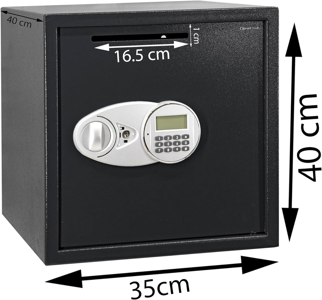 Genie Hand – Elektronischer Tresor Safe mit Einwurfschlitz – B-Klasse-Schloss – Anti-Bounce-Technolo