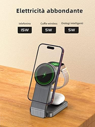tigratigro Wireless Charger für Magsafe Ladegerät Faltbar,iPhone Ladestation Kompatibel mit Magsafe