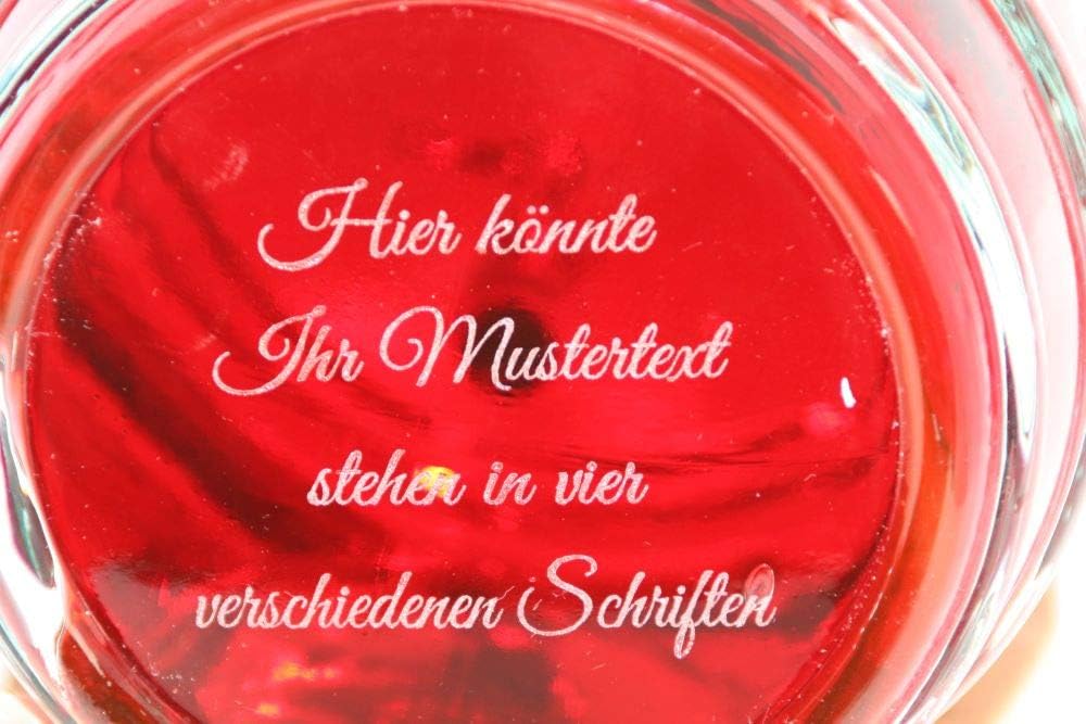 GESCHENKIDEE von MAAJ graviertes GLASFASS 2 L mit METALL-ZAPFHAHN für WEIN WHISKY SCHNAPS in PROFI-Q