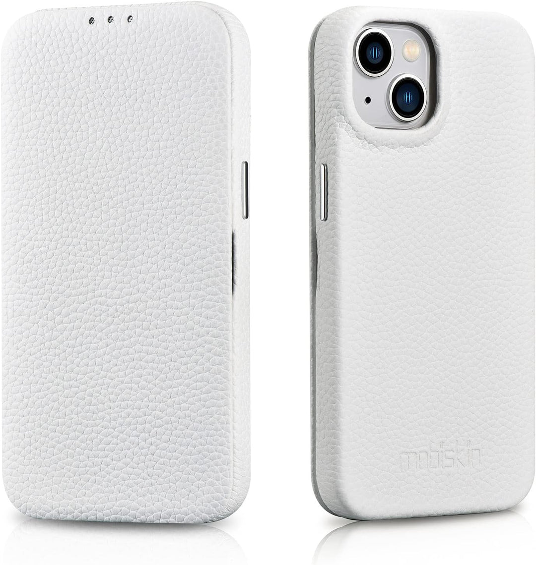 Mobiskin Hülle kompatibel mit Apple iPhone 14 Plus (6,7 Zoll), Handyhülle mit echtem Leder, Case, Sc