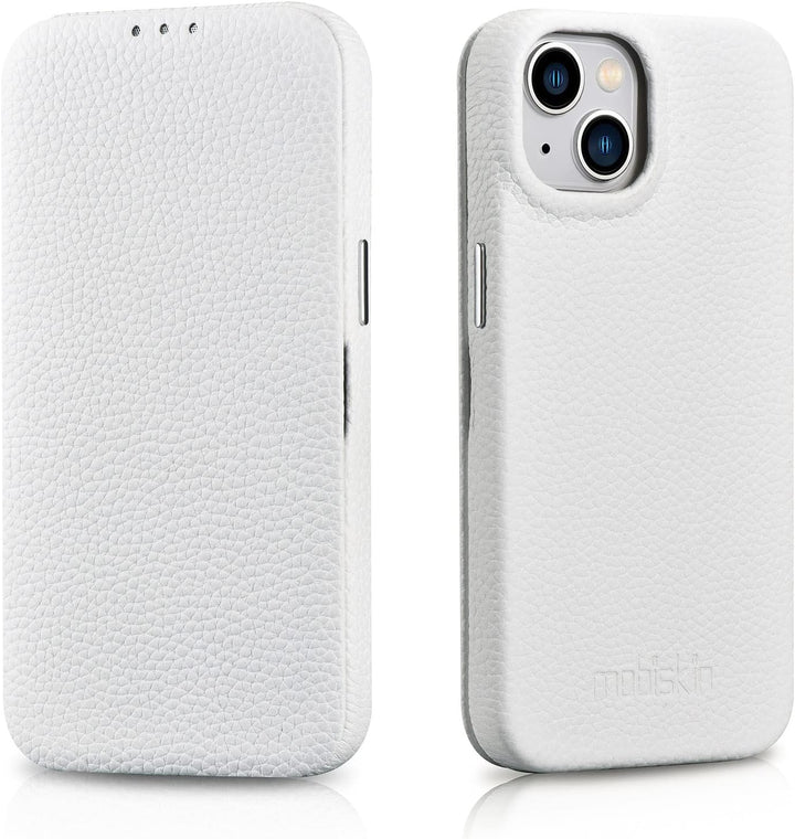 Mobiskin Hülle kompatibel mit Apple iPhone 14 (6,1 Zoll), Handyhülle mit echtem Leder, Case, Schutzh