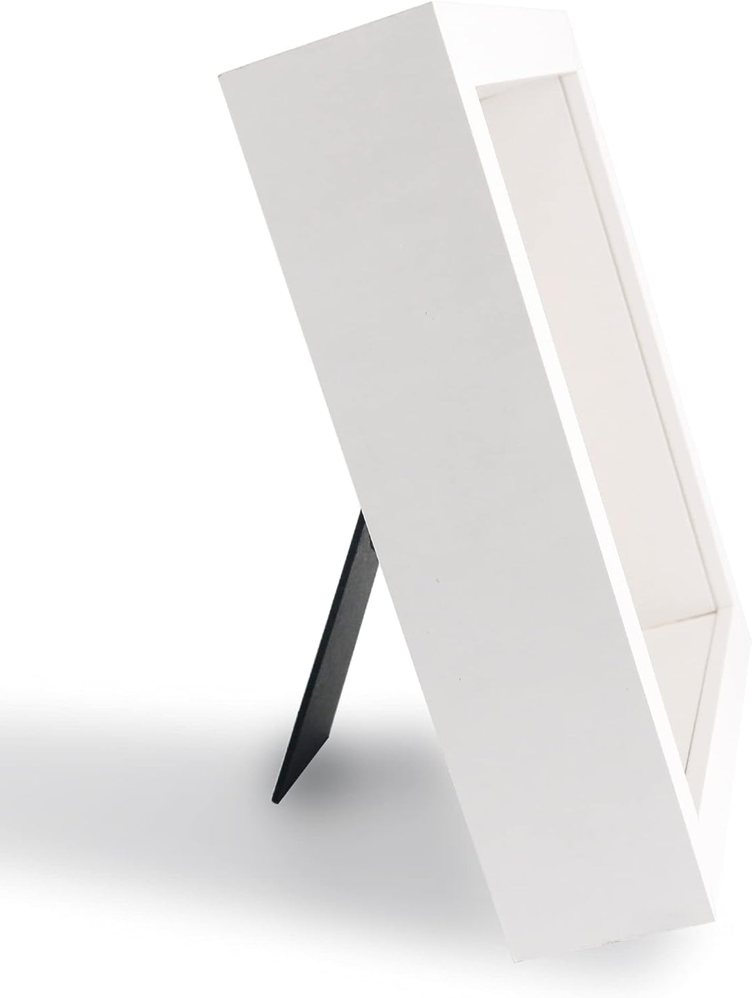 GraduatePro Bilderrahmen zum Befüllen Tief für Objektrahmen Weiss mit Glas Hochzeit 3D Box Deko Wand