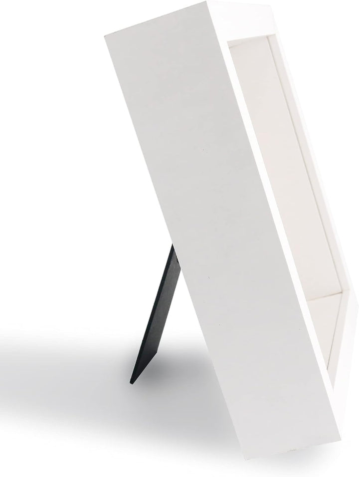 GraduatePro Bilderrahmen zum Befüllen Tief für Objektrahmen Weiss mit Glas Hochzeit 3D Box Deko Wand