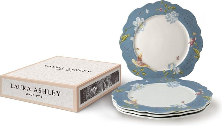 Laura Ashley Heritage Collectables Geschenkset 4 Teller 24,5 cm Seaspray Uni Porzellan