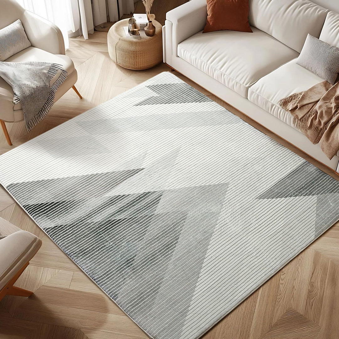 ASIinnsy Teppich Wohnzimmer Schlafzimmer Kurzflor Teppiche Modern Grosser Teppich rutschfest Weich A