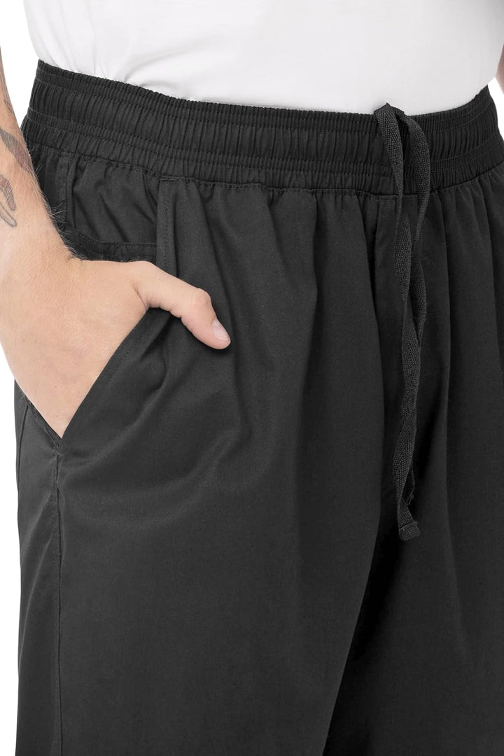 Chef Works BBLW Basic Herren Baggy Leichte Chef Hose, BBLW-BLK-S, S