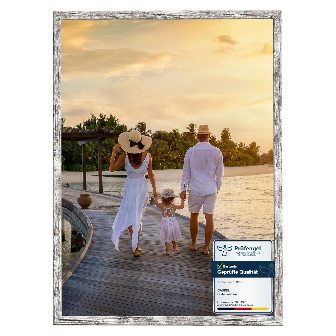 CABBEL 1x Bilderrahmen 50x70 cm Birke Rahmen 1-Pack | Dokumentenrahmen, Collage, Poster | MDF Holz-P