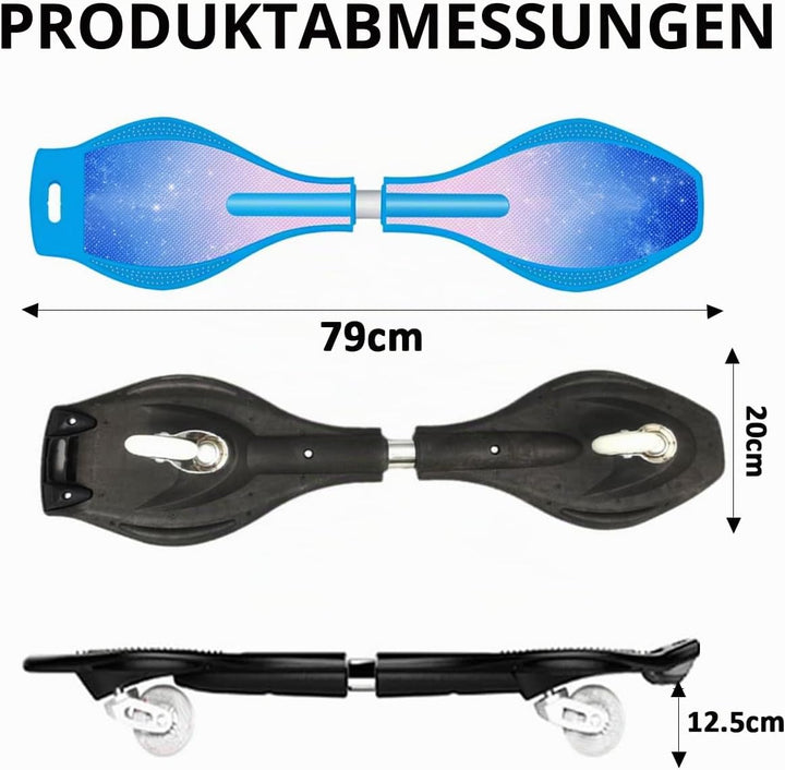 ERNAN Waveboard- Compact Lightweight Caster Board Kids/Teens. Waveboard Kinder Street Surfen Caster